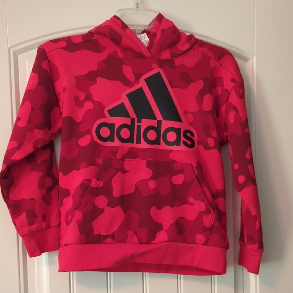 Adidas Kids Red Camo Hoodie